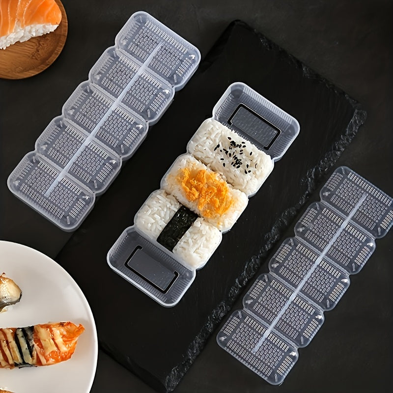 Kitchen accessories like the 1pc Nigiri Sushi Mold Rice Ball Maker can help you create perfect sushi rolls every time. This non-stick tool is a must-have for any sushi lover's kitchen gadget collection.