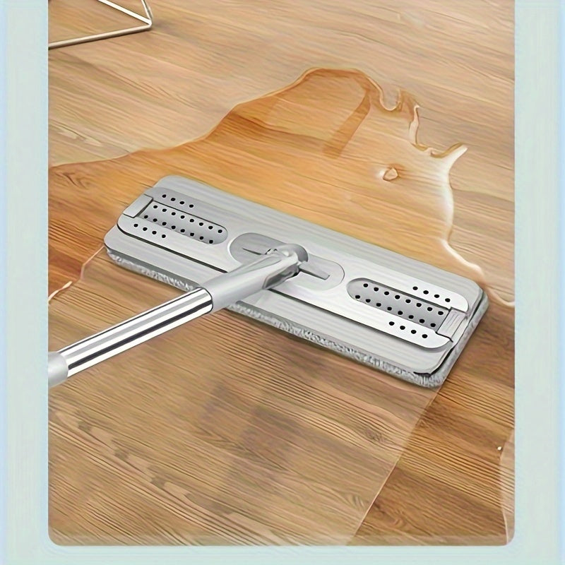 Hands-Free Wash Flat Floor Mop and Bucket Set - Perfect for Cleaning Hardwood, Laminate, Tile, and Wooden Floors - Includes Dust Removal Mop, Wet and Dry Use - Must-Have Cleaning Tool