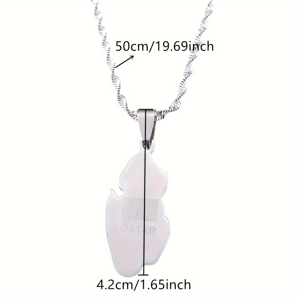 This stainless steel Qatar pendant necklace features a simple tribal style, perfect for daily and party wear. It is compatible with all seasons and does not feature a mosaic design.