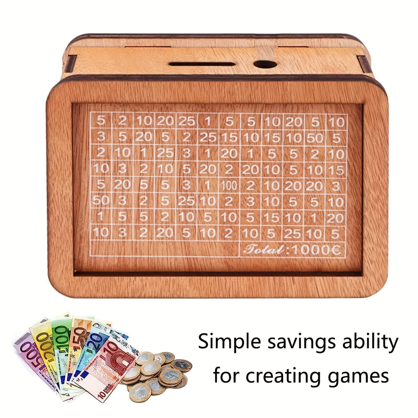 Money Penny Wooden Craft Bank for Savings Education