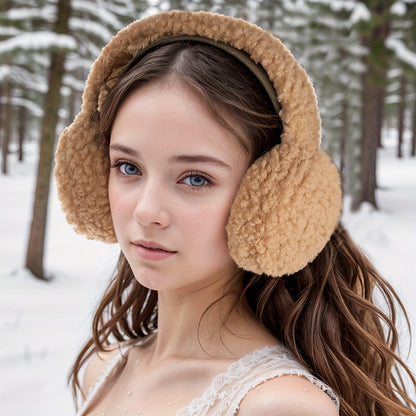 Cute Knitted Earmuffs for Women - Available in Solid Colors, Cozy & Fashionable Winter Accessory, Easy to Clean in the Washing Machine