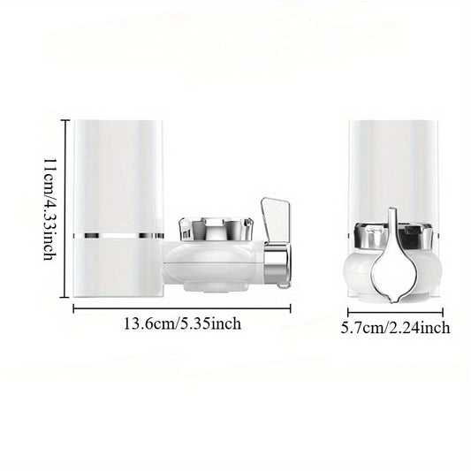 Water purifier faucet attachment by Vortopt with 1pc T1 model. Features 5-level activated carbon filter for clean water without the need for electricity. Includes 2 replacement cores for continuous use. Enjoy direct drinking purified water with this