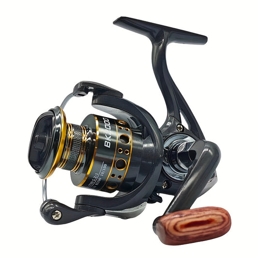 Rooblinos Ambidextrous Spinning Fishing Reel, 5.2:1 Gear Ratio, Durable PA Material, for Freshwater and Saltwater Fishing.