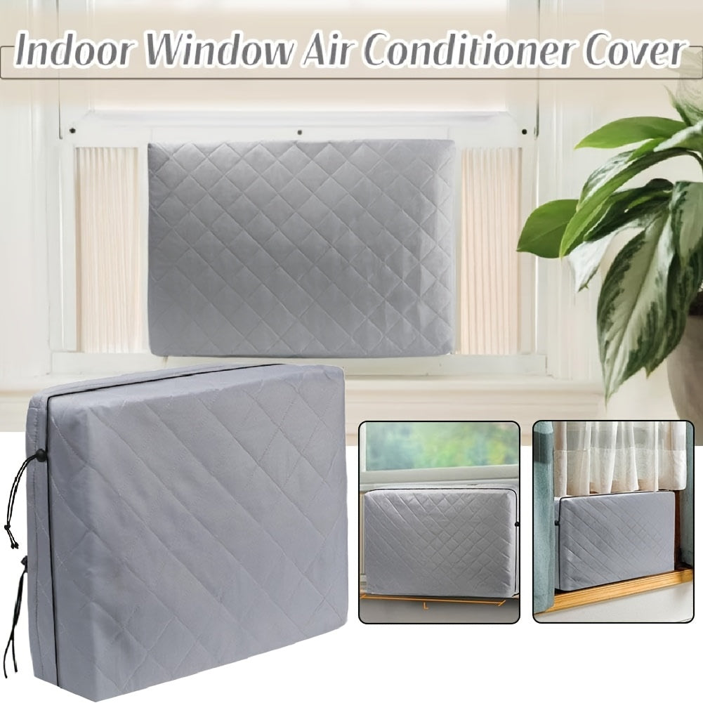 Indoor Air Conditioner Cover with Double Insulation and Elastic Drawstring - Suitable for Different Sizes, Does Not Require Power