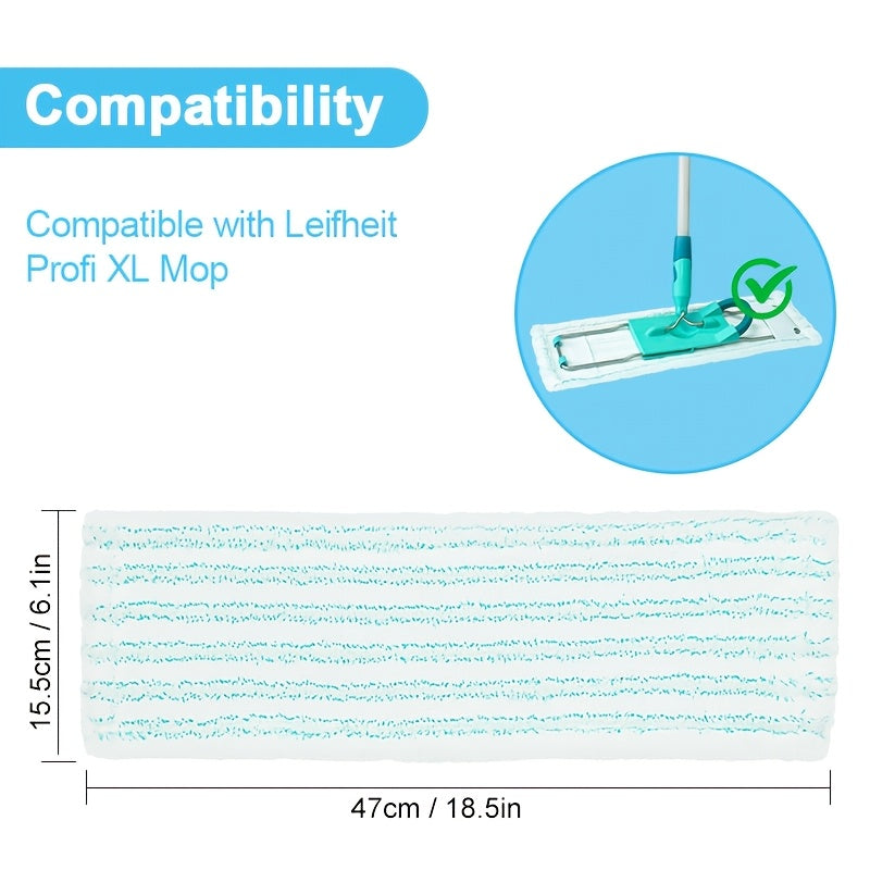 Introducing the Yuunaie XL New Style Leifheit Mop Replacement Pads - a set of 2/4/5pcs designed to be compatible with the Leifheit Profi XL Mop. These pads are easy to assemble and are perfect for deep cleaning, dusting, and washing. They are washable