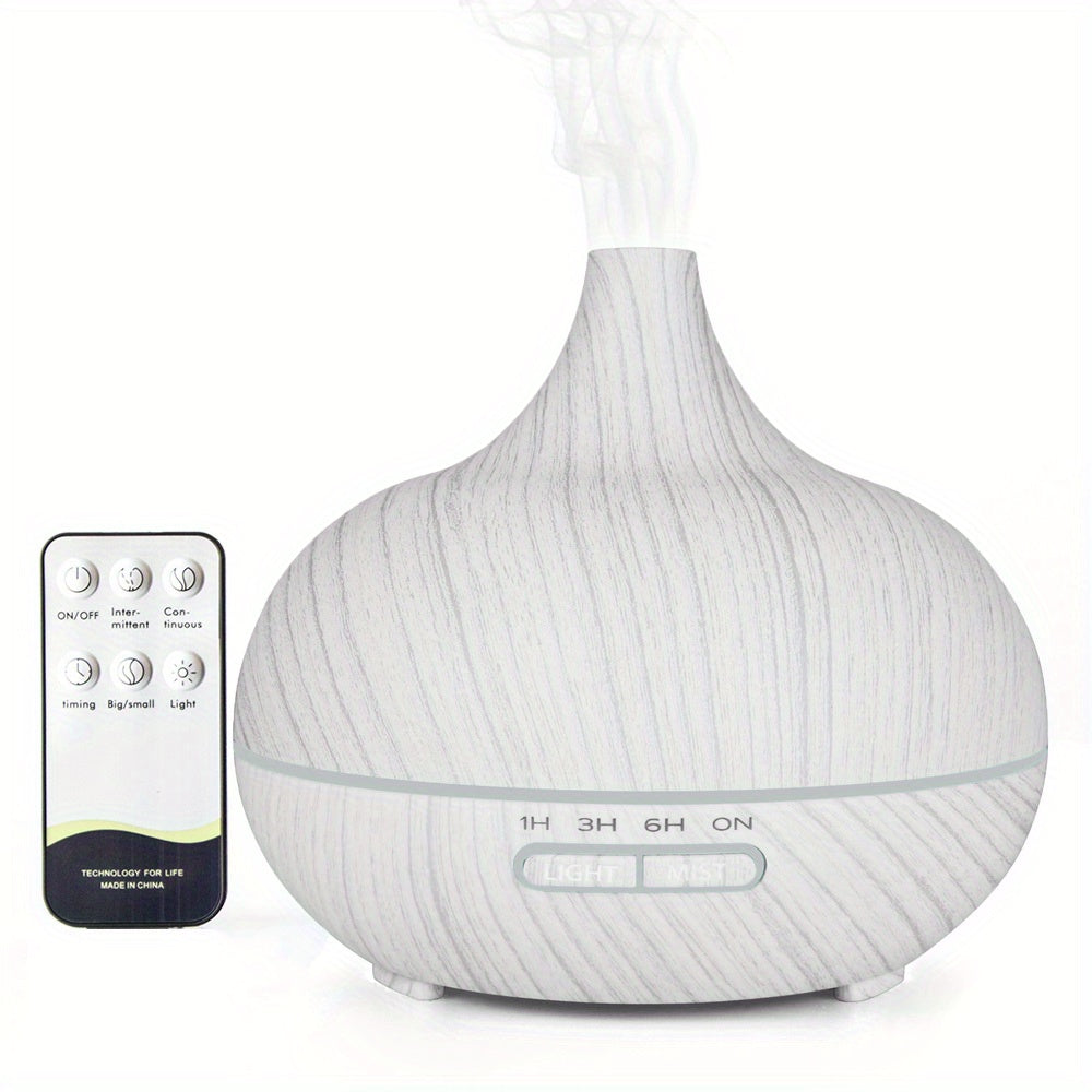 550ml Essential Oil Diffuser with remote control, electric ultrasonic air humidifier, aromatherapy diffuser with waterless auto-off.