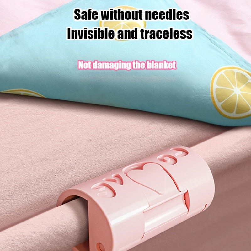 Keep your bed sheets in place with this set of 6 innovative Bed Sheet Fasteners! These upgraded clips are designed to prevent slipping and movement of duvet covers without the need for needles. Say goodbye to tangled sheets and sliding covers!