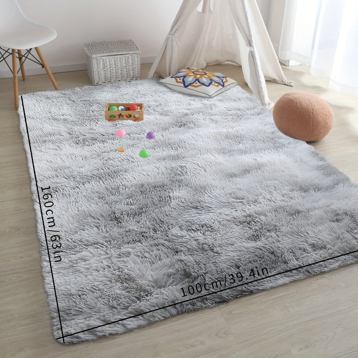 A plush carpet with thick, long hair ideal for the bedroom or living room.