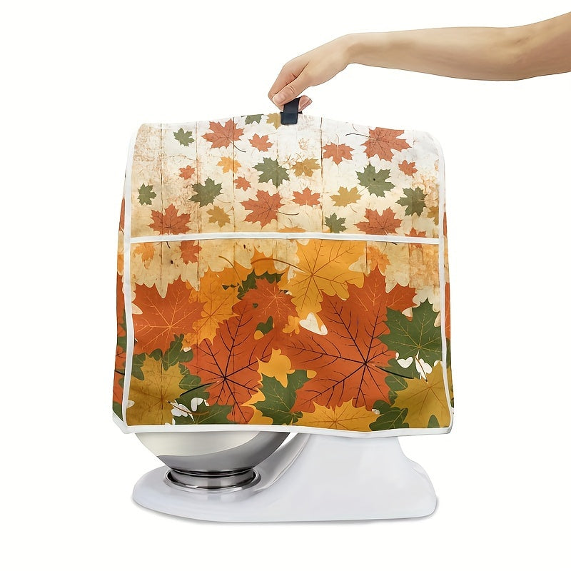 Thanksgiving Kitchen Appliances Cover - Portable Dust Proof Covers for Maple Leaf Coffee Maker, Blender, Mixer, and Juice Machine