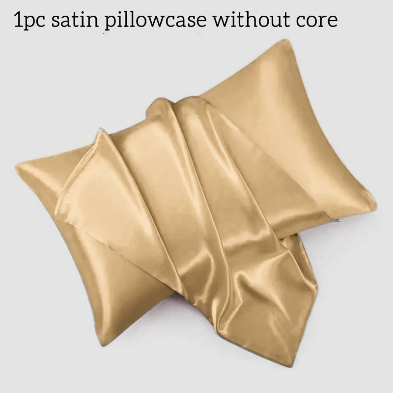 Premium quality luxurious soft satin pillowcase, machine washable, ideal for bedroom and guest room decoration.