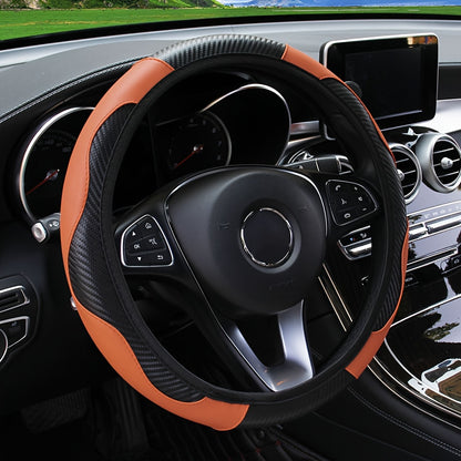 Inner Circle Car Steering Wheel Cover, Carbon Fiber, Non-Slip, 37-38CM, Accessories