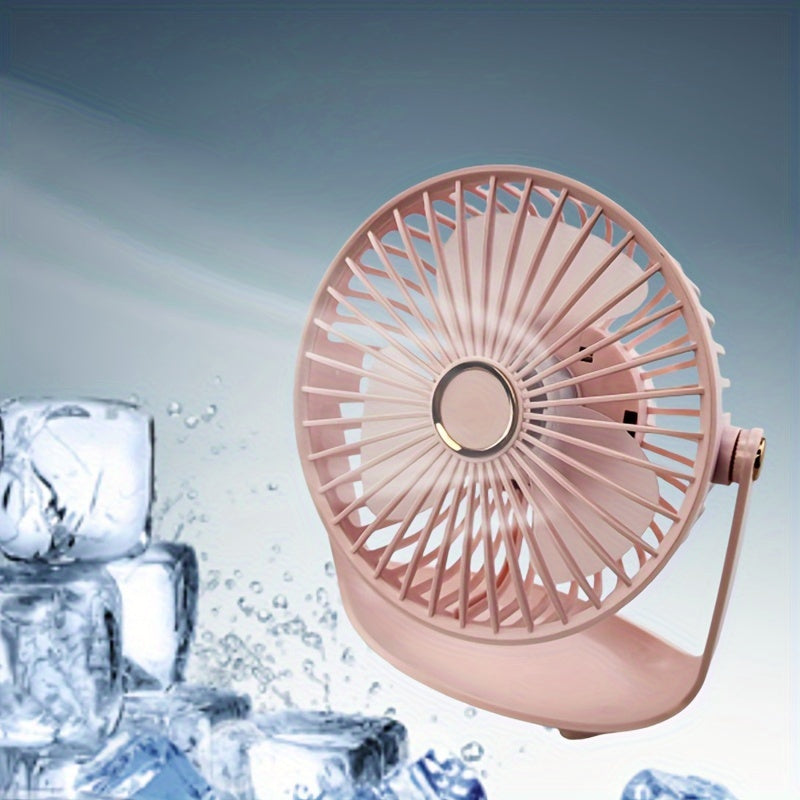 The Mini Desk Fan is a compact and powerful cooling solution perfect for use in any environment. With 5 adjustable speeds and a rechargeable 1200mAh lithium battery, this fan is both convenient and efficient. Made of polished plastic with button control