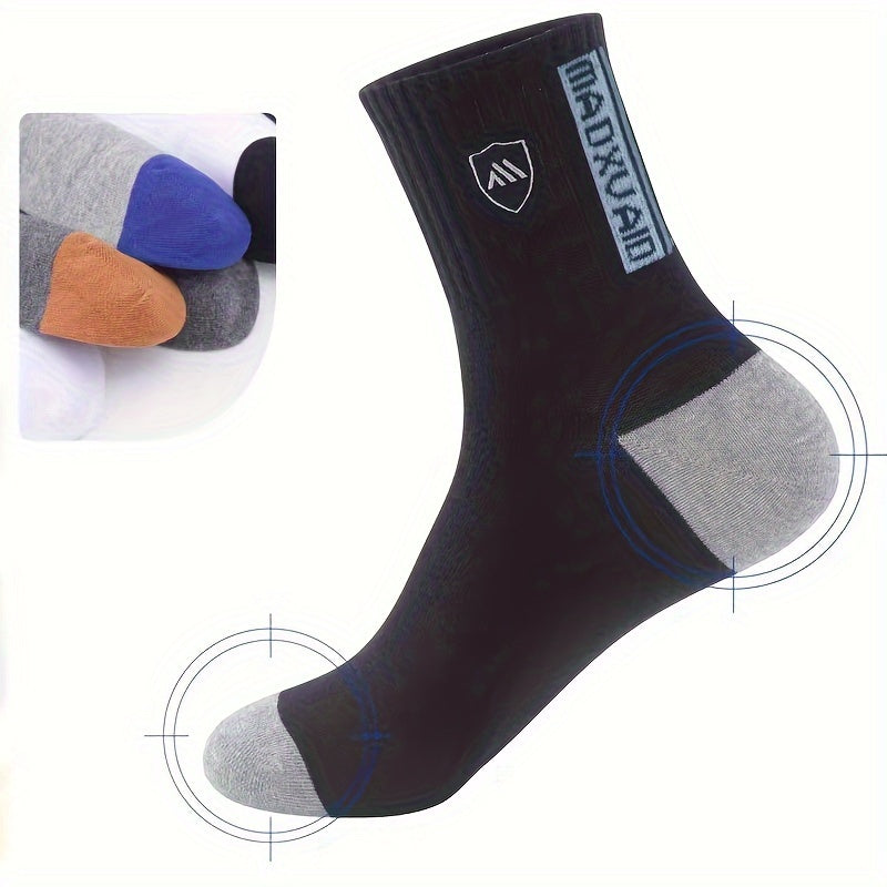 5 pairs of men's sports socks, suitable for spring and fall, EU 38-43