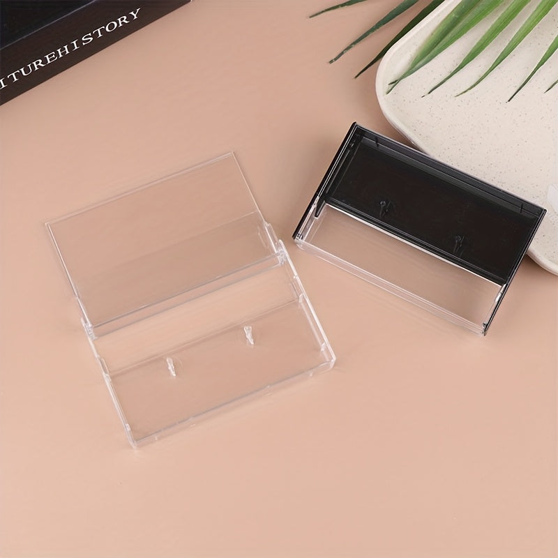 Set of 2 Premium Plastic Cassette Tape Storage Cases - Sturdy, Ready to Use - Available in Black or Transparent