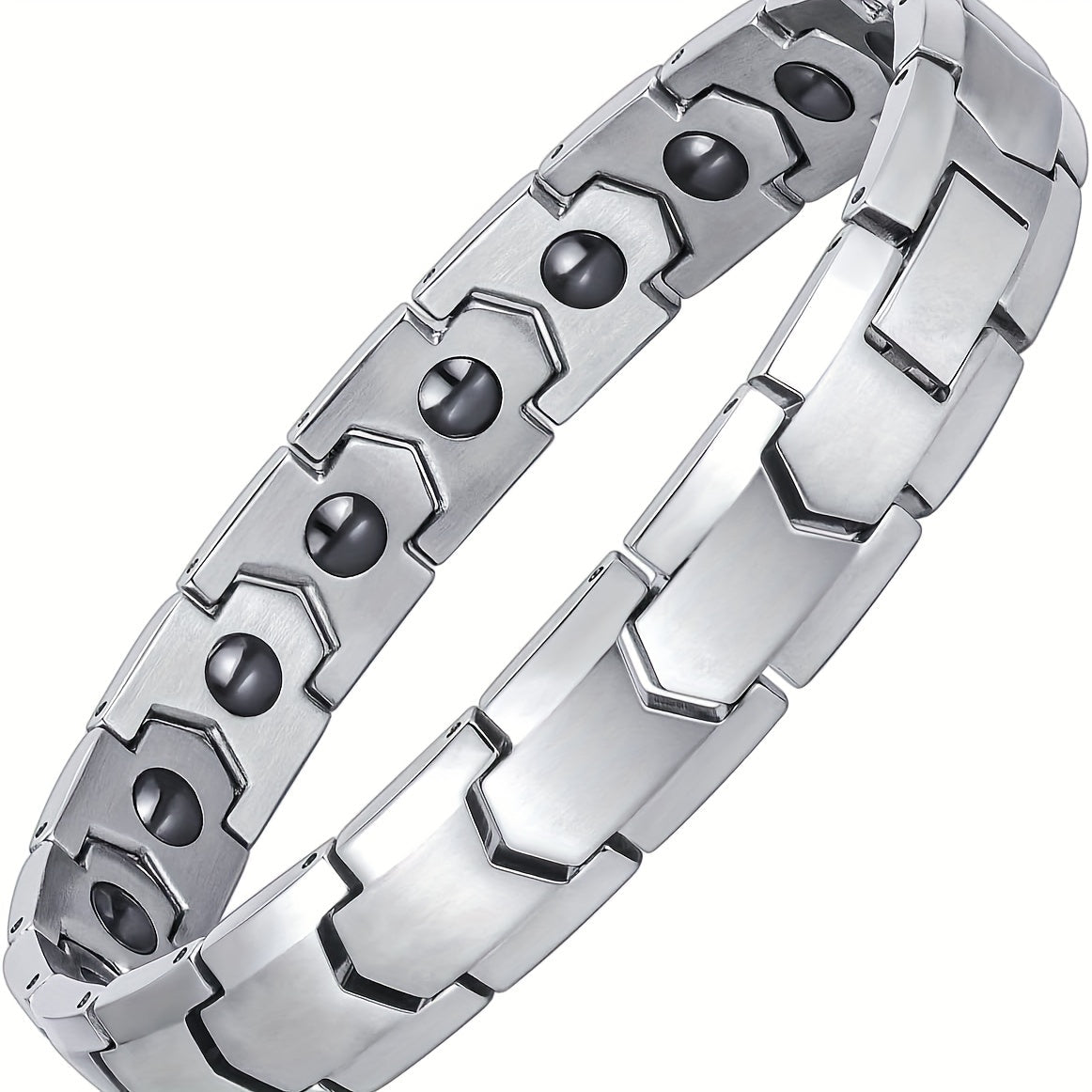 This chic titanium steel bracelet in its original steel color comes with detachable matching tools. Perfect for all occasions, from parties to everyday wear, this stylish accessory also makes a great holiday gift. The arrow-shaped design is