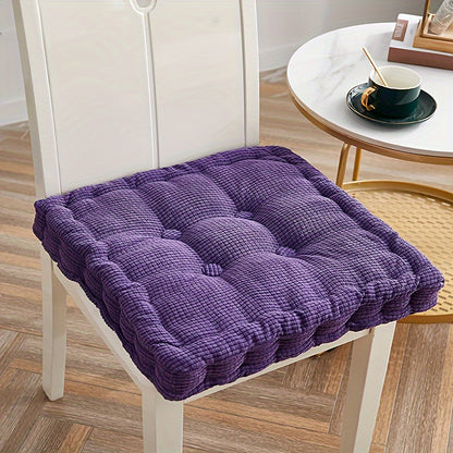 Soft and thick Tatami seat cushion for office, bedroom, and dining chair - round dandelion corduroy cushion for home decor.