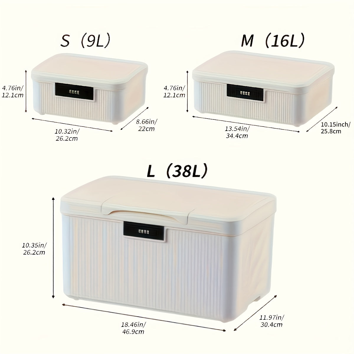 Lockable storage box for valuables, documents, and passwords - perfect for home, office, or dorm.