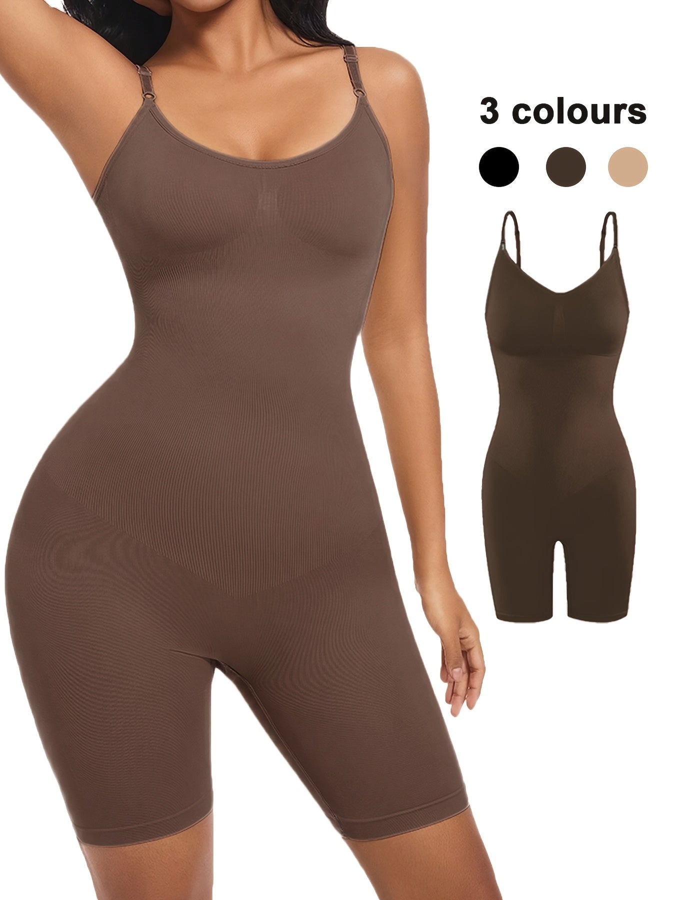 Body shaper tightens abdomen, slims figure, lifts arms, supports waist and bust.