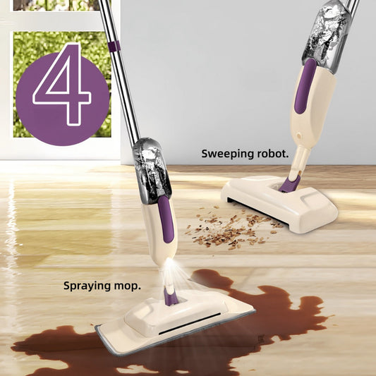 Versatile Handheld 4-in-1 Spray Mop - Ideal for Bedroom, Bathroom, Living Room Floors! Great for Wet & Dry Use, the Perfect Christmas & Halloween Gift