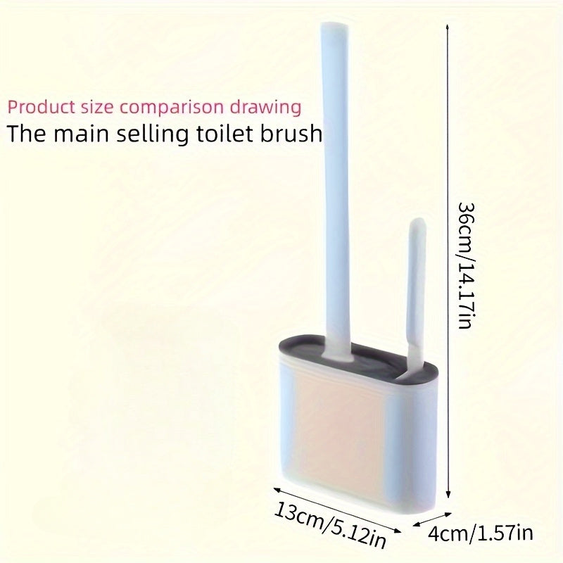 The WYX Toilet Brush Set comes with 3 brushes and a convenient wall mount. The set includes a soft silicone head, a long handle, and a small brush, making it ideal for cleaning at home or in an RV bathroom.