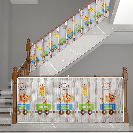 Childproof Balcony Net for Stair Safety - Baby Railing Net, Banister Mesh Guard