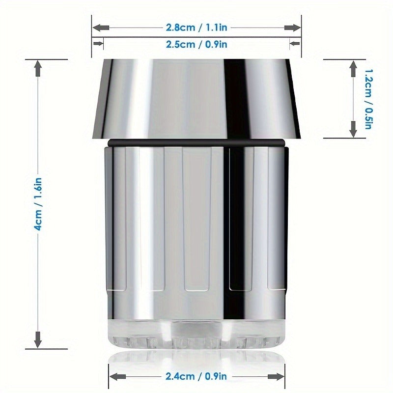 Two LED Faucet Aerators - Save energy with a gentle water flow light. Easily screw onto your faucet, no power required. Made of durable plastic, perfect for kitchen and dining décor.