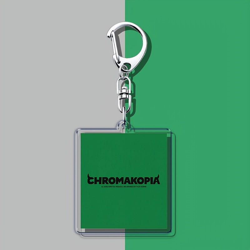 Rapper Keychain featuring Chromakopia Design - Stylish Acrylic Music Album Charm for Bags & Backpacks, with Lobster Clasp Accessory, Ideal Gift for Music Enthusiasts