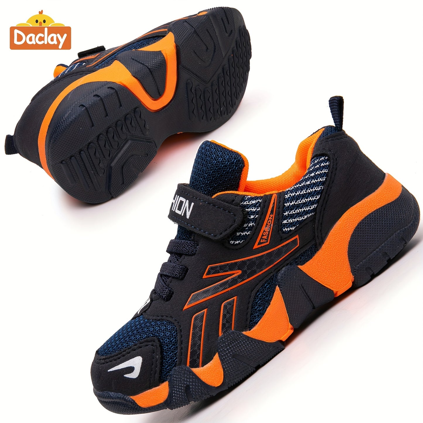 Daclay Kids Sports Shoes with Breathable Upper, Composite Toe, Argyle Pattern, for Ages 14 and Under, Ideal for Tennis and Gymnastics in All Seasons.