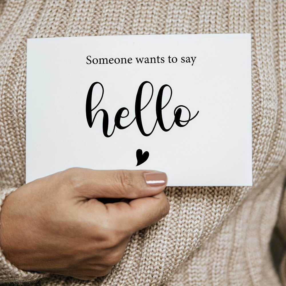 Hello Announcement: A Special Message for You, Pregnancy Card and Envelope for Family, Spouse, and Grandparents