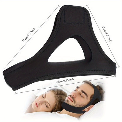 Adjustable Anti-Snoring Chin Strap: Addressing mouth breathing, sleep talking, and snoring - Comfortable and convenient.