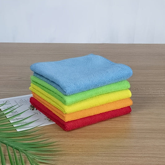 Get 10 premium microfiber cleaning cloths for dishes, household chores, and more! These versatile towels are durable, absorbent, and perfect for clearing away stains and grease in the kitchen and bathroom. A must-have for any cleaning supply arsenal.