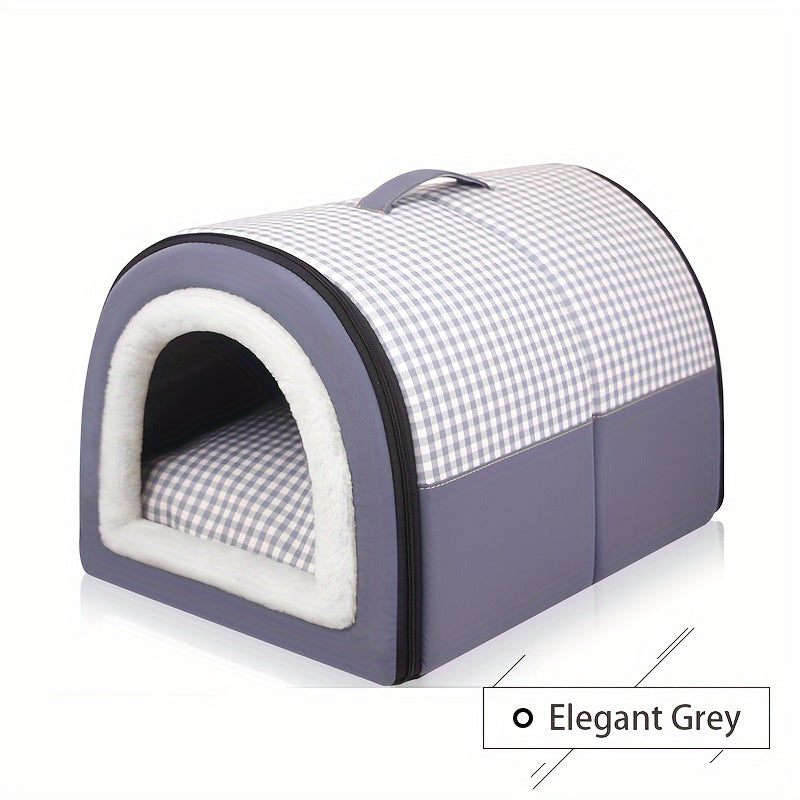 Fashionable and functional pet bed for cats and dogs, available in different sizes and easy to transport.