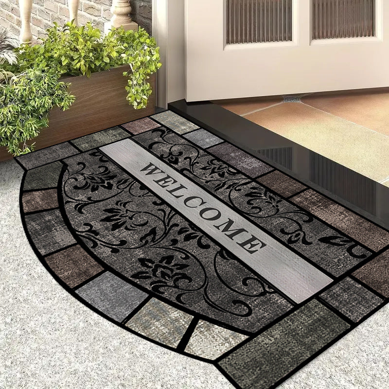 Opulent Retro-Inspired Door Mat with Non-Slip Backing - Premium Quality Welcome Rug for Home Decoration, Perfect Gift for the Holidays