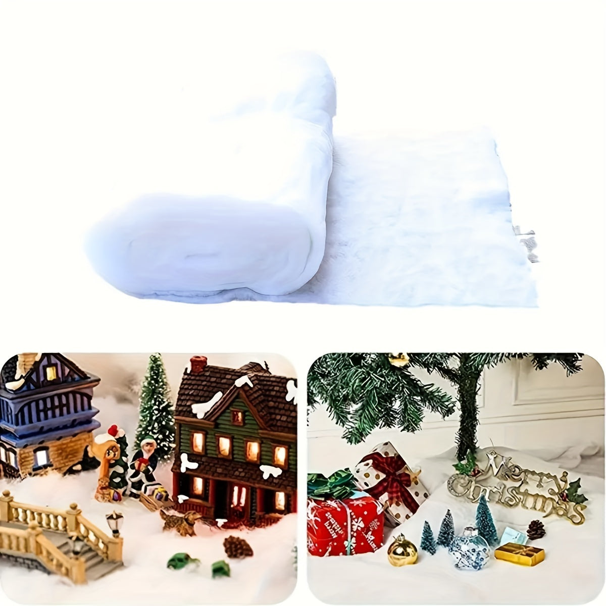 1 piece of artificial snow blanket for New Year and Christmas decorations, including Christmas trees, rustic crafts, snowballs, and photo backdrops. Great for adding a festive touch to your holiday decor.