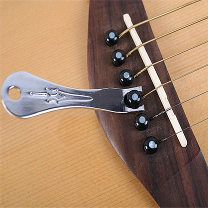 The utility model is a tool for prying, pulling, and removing guitar nails.