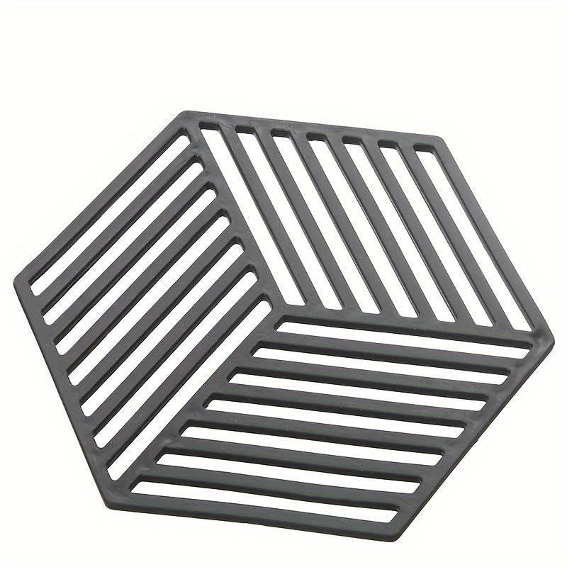 Set of freestanding plastic cubby shelf coasters featuring a stylish geometric pattern. These heat-resistant table mats are perfect for use in the kitchen, dining room, or living room. They are multipurpose, non-slip, and provide insulation for hot