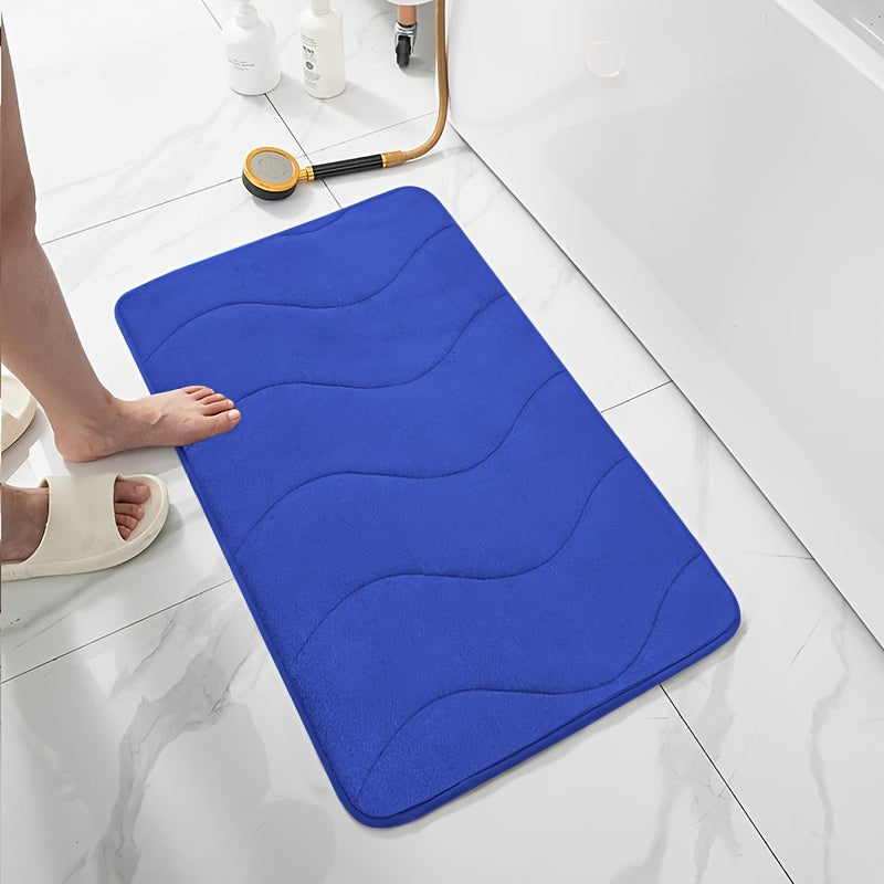 Soft and comfortable bath mat with high absorbency - ideal for bathrooms, showers, and bathtubs. Rectangular in shape, waterproof, and easy to clean.