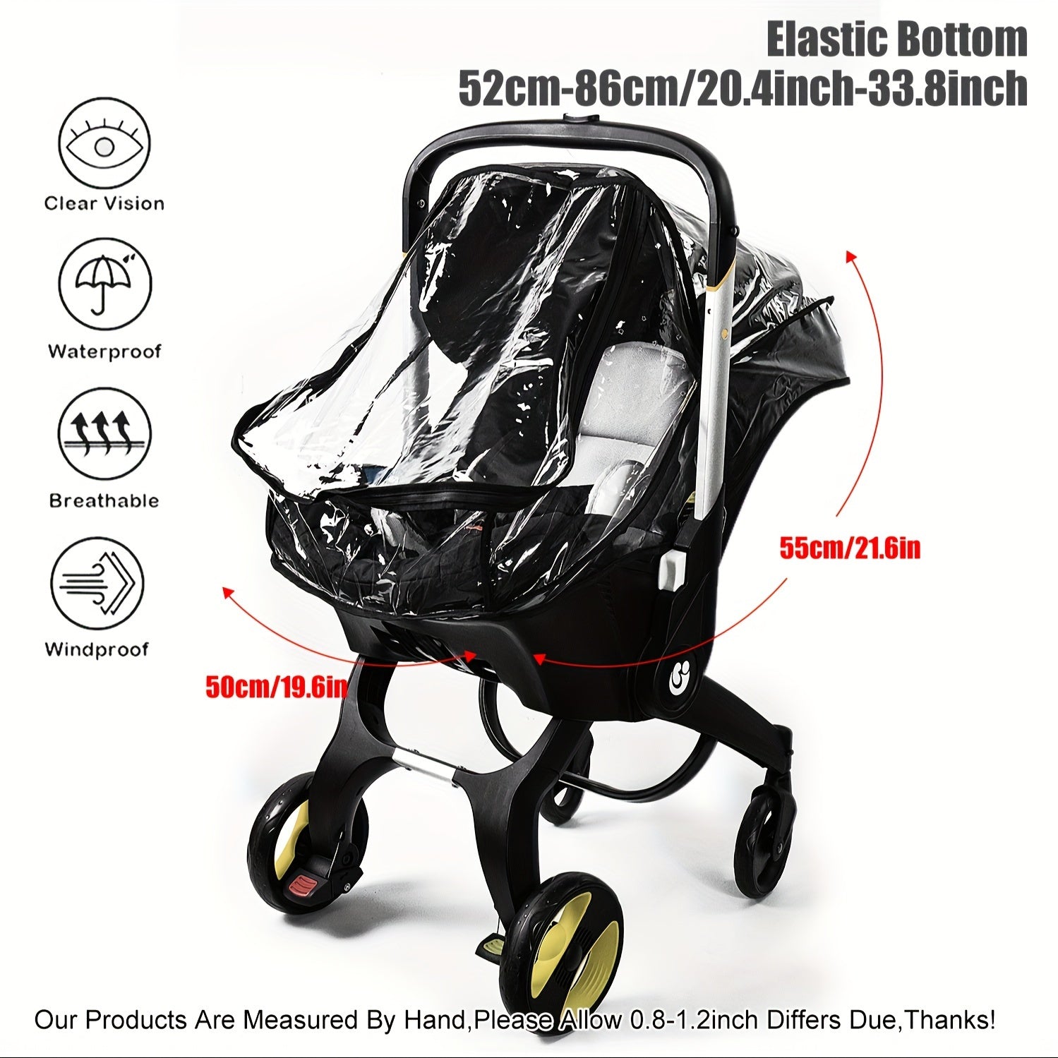 Ensure your newborn's comfort by using this versatile 4-in-1 Baby Foldable Stroller Rain Cover to protect them from the elements!