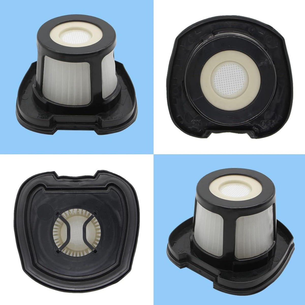 The Bissell Pet Hair Eraser Hand Vacuum Replacement Filters are designed to be compatible with Models 2284W, 2389, 2390, 23903, and 2390A. This set includes 1 Mesh Frame Filter and 1 Foam Filter, which can replace Part#1614203, #1614204, and #1614212.