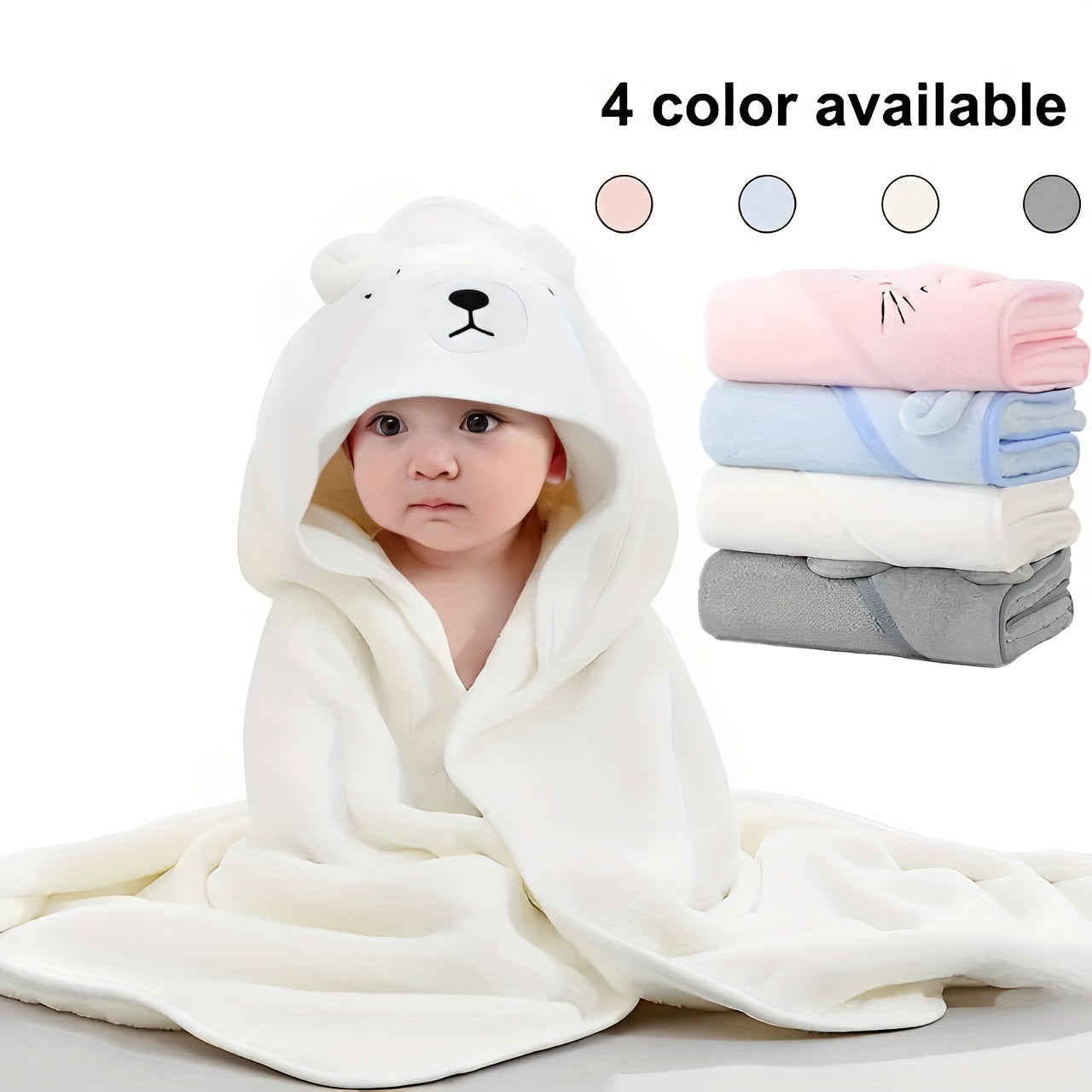 Soft hooded bath towels for kids with cute cartoon animal design, suitable for all seasons. Great gift for Christmas, Halloween, and Children's Day.