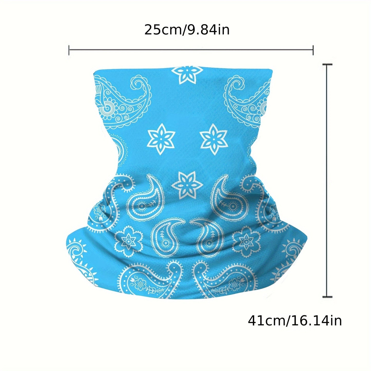 Breathable and Quick-Drying Viscose Face Mask with Printed Pattern for Sun Protection - Perfect for Outdoor Sports and Cycling