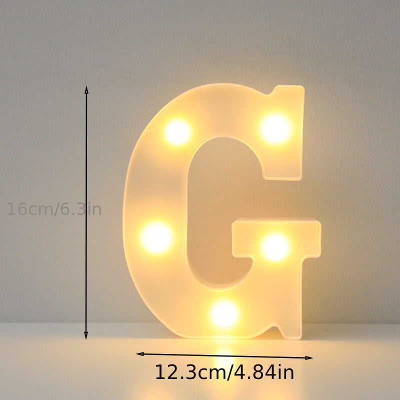 Luxury LED alphabet letter lights for home decoration. Perfect for weddings, birthdays, and Christmas parties.