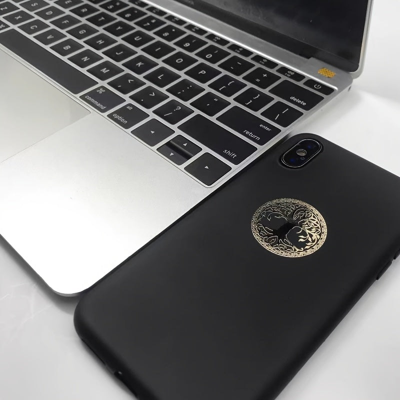 Tree of Life pattern metal sticker for mobile phone or laptop decoration.