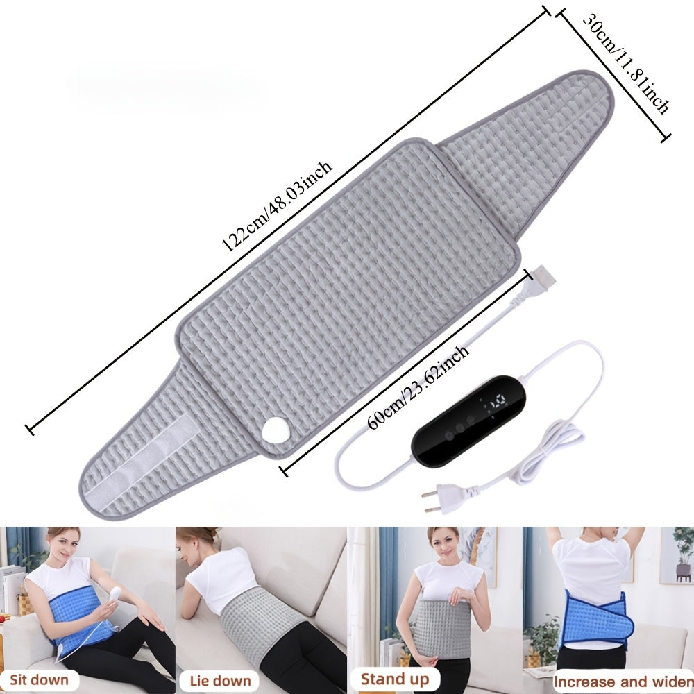 1pc Thermostatic Heating Pad with Digital Display, Overheat Protection, Polyester Fabric, Machine Washable - Ideal Gift