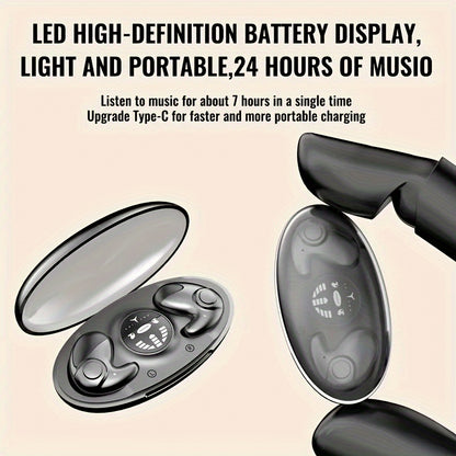 Senbowe Wireless Sleep Headphones - Ultra-Thin Design with Dual Noise Reduction MICs, Low Latency, Wireless 5.0, On-Ear Sports Earbuds for iOS & Android, Gaming - Ideal for Peaceful Sleep.