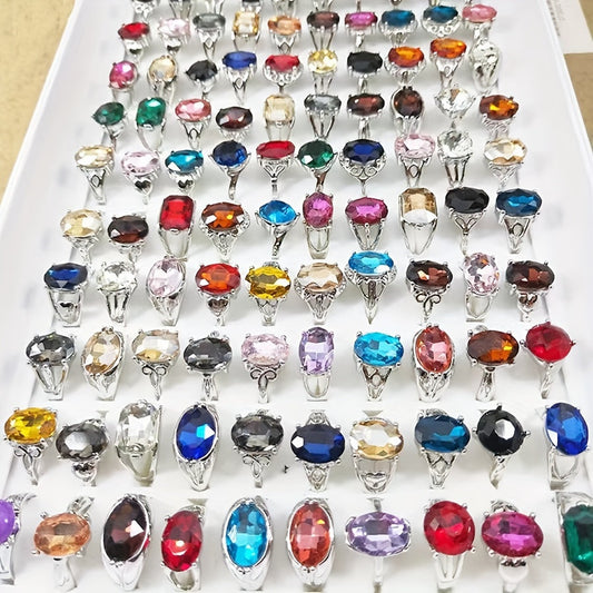 Choose a color preference from either golden or silvery and select from a variety of styles with this set of 10 vintage rings. Mix and match them with different outfits to create a unique look. Each set comes in an opp bag for easy storage.