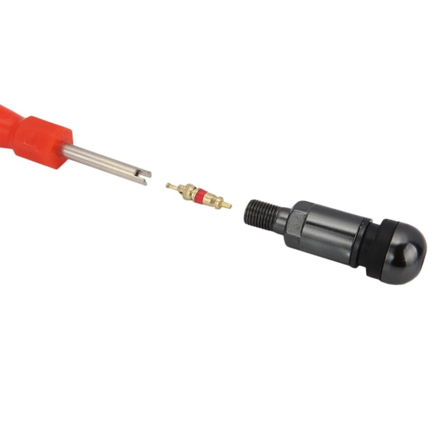 Set of 2 AC Refrigerant Valve Core Removal Tools, Including Both Metal and Plastic Options for Non-Electric HVAC Repair Operations