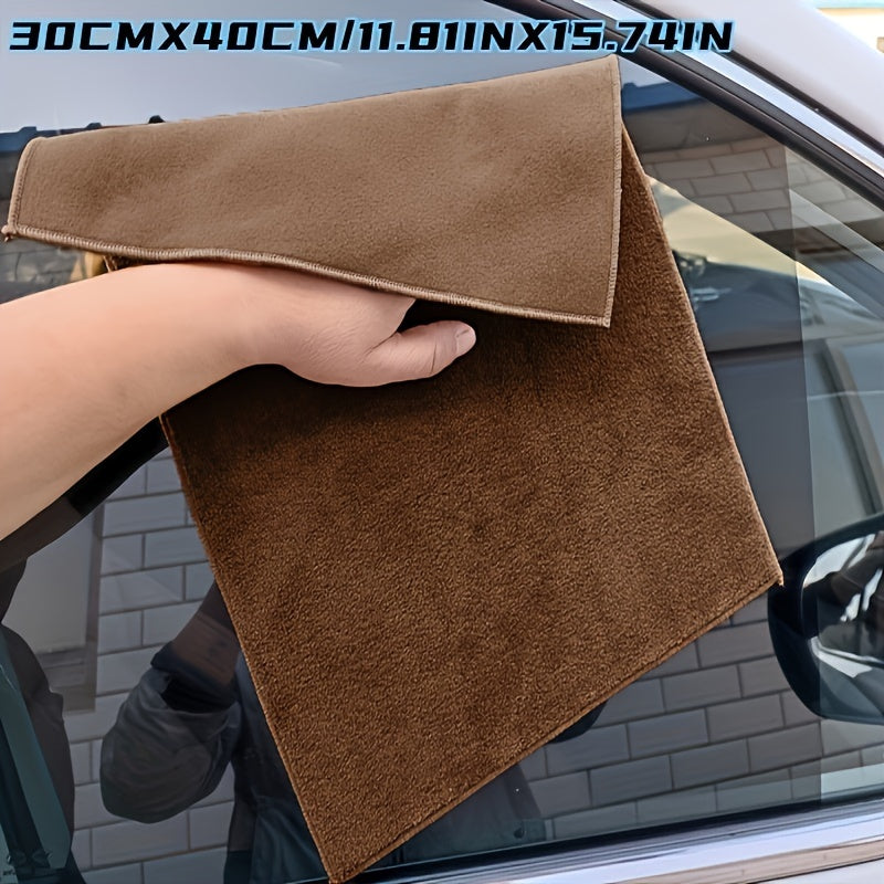 1 pc Ultra-Absorbent Microfiber Car Towel in 4 sizes (20x30cm to 60x30cm) for detailing, polishing, and cleaning. Ideal for vehicle paint, glass, faux leather seats, cushion storage bags.