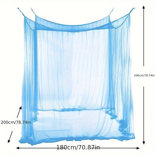 Single Opening Net Bed Cover - Hand Washable Knit Polyester - Perfect for Patio, Porch, Camping Outdoor Use- Portable Summer Mosquito Net for Bedroom, Dormitory, Guest Room - Quiet, Comfortable, and Stylish Home Decor Piece - Does Not Include Stand