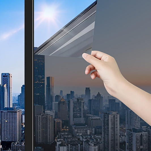 One-way Perspective Sunscreen Film for Household Use: Heat Insulation, Anti-static, Adhesive-Free Glass Film for Windows and Balcony Blackout Film